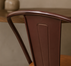 CHICA Oxblood Metal & Leather Armchair
