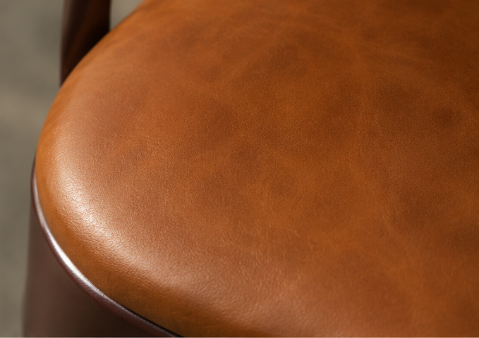 CHICA Oxblood Metal & Leather Armchair