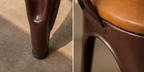 CHICA Oxblood Metal & Leather Armchair