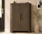 Fluted Tall Shoe Storage Cabinet