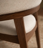 WALNUT Fluted Pedestal Dining Set