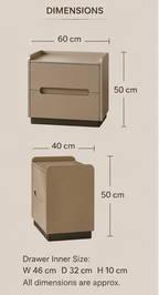 NOLA Bedside Table – Beige