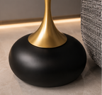 MORA Gloss Accent Table – Black & Gold