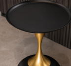 MORA Gloss Accent Table – Black & Gold