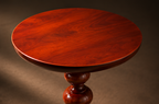 Sculptural Mahogany Pedestal Side Table