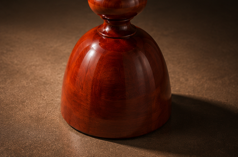Sculptural Mahogany Pedestal Side Table