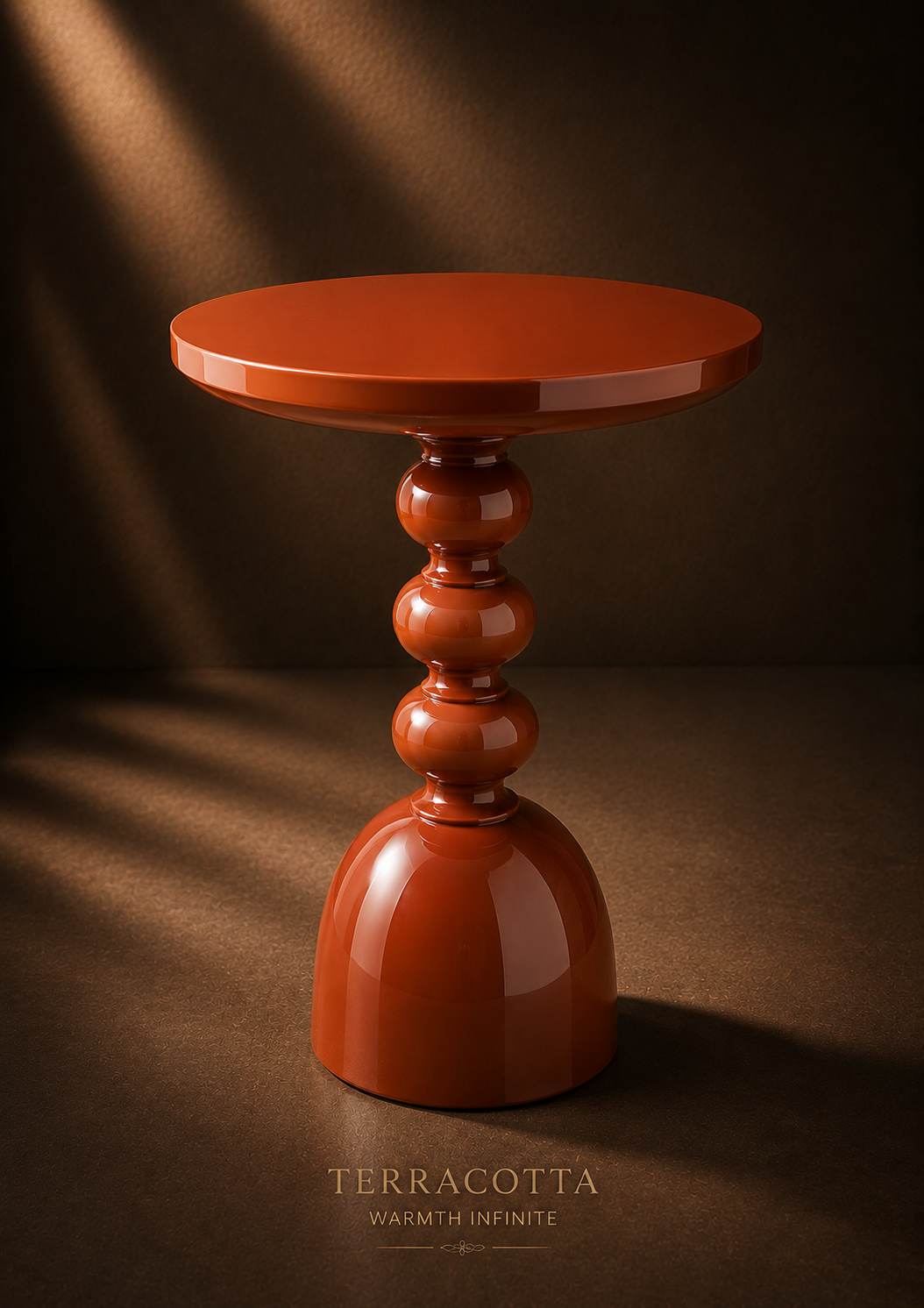 MORA SCULPTURAL ACCENT TABLE GLOSS FINISH