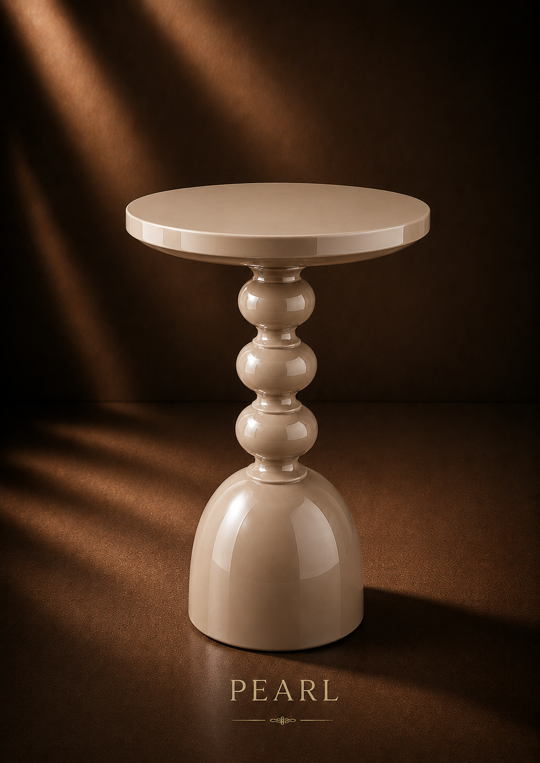 MORA SCULPTURAL ACCENT TABLE GLOSS FINISH