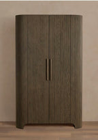 Fluted Tall Shoe Storage Cabinet