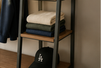 A-Frame Open Wardrobe with Drawer & Shelving