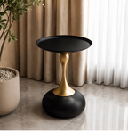 MORA Gloss Accent Table – Black & Gold