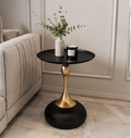 MORA Gloss Accent Table – Black & Gold