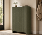 Fluted Tall Shoe Storage Cabinet