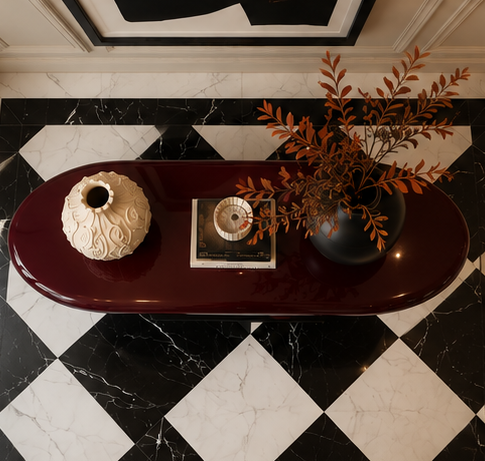 NOIR Sculptural Lacquer Console Table