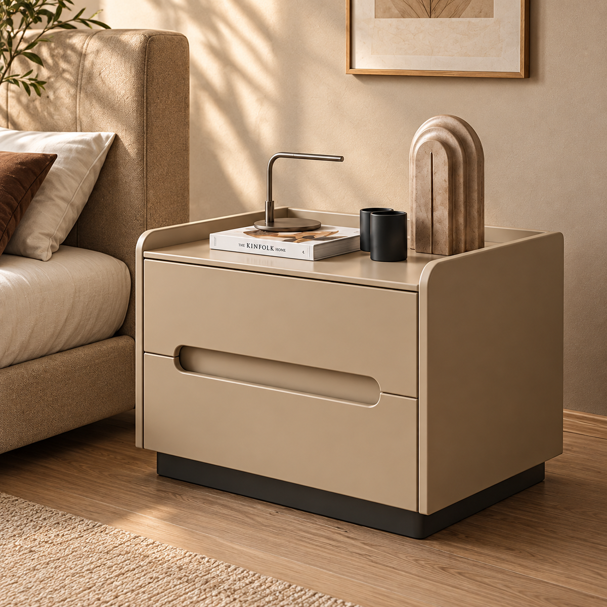 NOLA Bedside Table – Beige