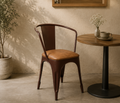 CHICA Oxblood Metal & Leather Armchair