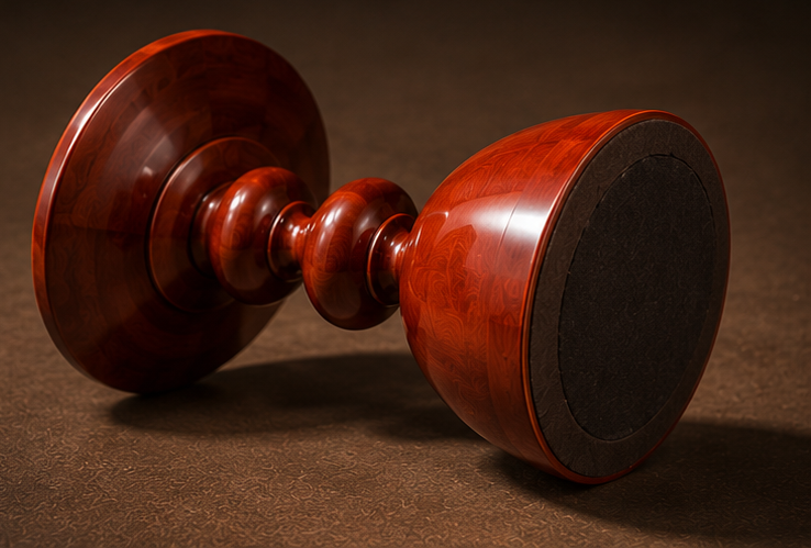 Sculptural Mahogany Pedestal Side Table