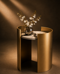 MORA Accent Table – Gold Marble
