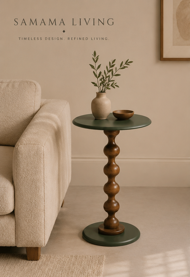 MORA Accent Table – Olive Green