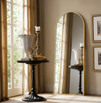 Arched Gold Full-Length Floor Mirror