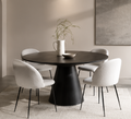 NOIR Sculptural Round Dining Set